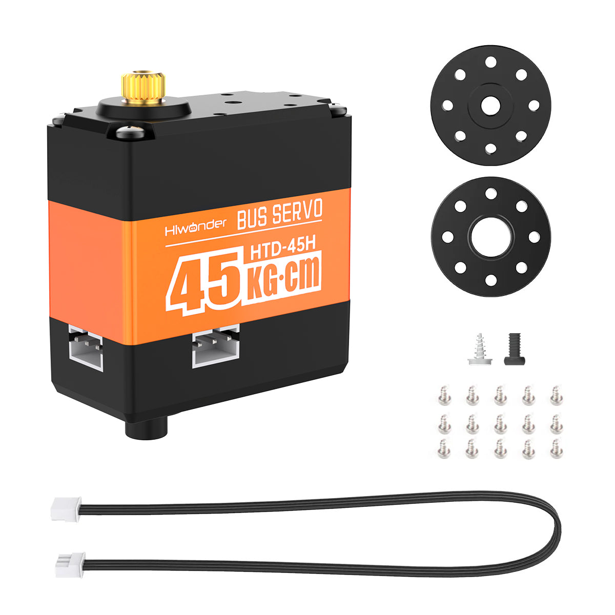 Hiwonder HTD-45H High Voltage Serial Bus Servo 45KG Torque with Three Connectors and Data Feedback Hiwonder HTD-45H High Voltage Serial Bus Servo 45KG Torque with Three Connectors and Data Feedback